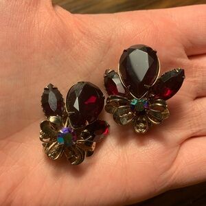 Vintage Ruby Earrings